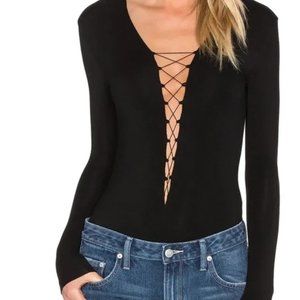 T by Alexander Wang- Lace up Bodysuit- L